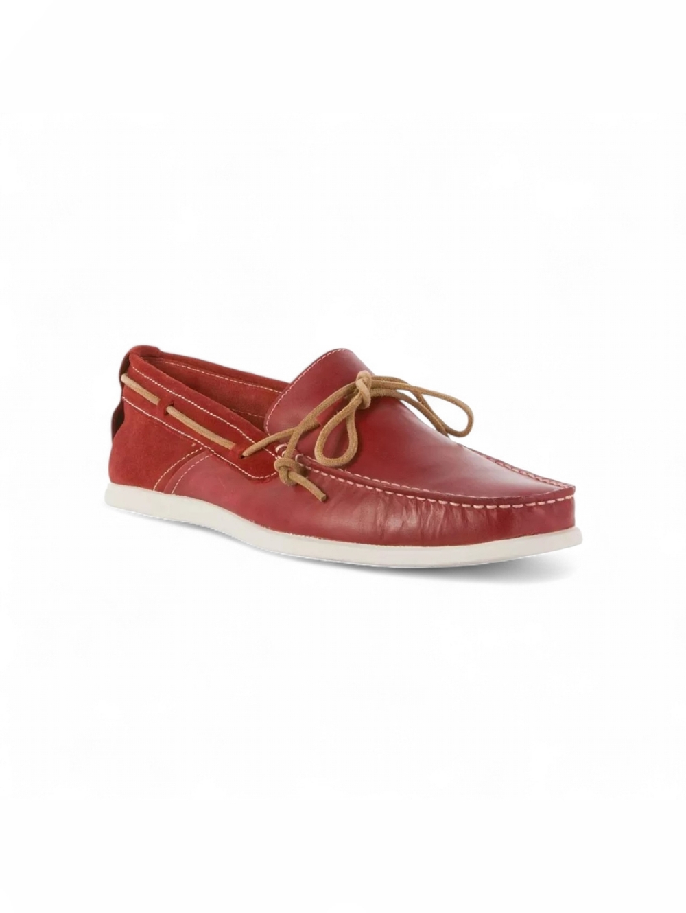 GBX Red Leather Men's Loafers Boat Shoes 11